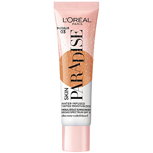 0071249423578 - LOREAL PARIS SKIN PARADISE WATER-INFUSED TINTED MOISTURIZER WITH BROAD SPECTRUM SPF 19 SUNSCREEN LIGHTWEIGHT, NATURAL COVERAGE UP TO 24H HYDRATION FOR A FRESH, GLOWING COMPLEXION, MEDIUM 03, 1 FL OZ