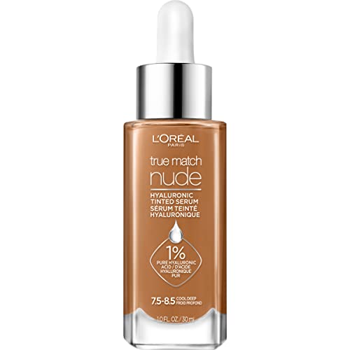 0071249648780 - LOREAL PARIS TRUE MATCH HYALURONIC TINTED SERUM. 1ST TINTED SERUM WITH 1% HYALURONIC ACID. INSTANTLY SKIN LOOKS BRIGHTER, EVEN AND FEELS HYDRATED. MAKEUP SKINCARE HYBRID, 7.5-8.5 COOL DEEP, 1 FL OZ