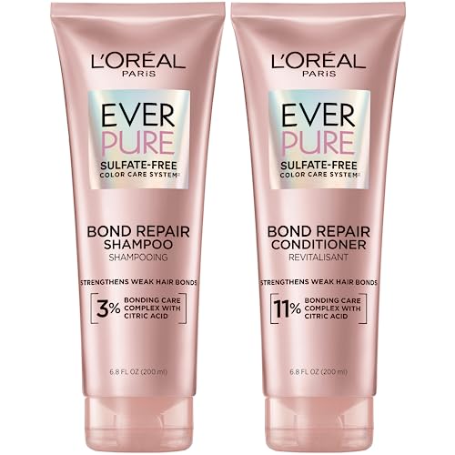 0071249650417 - LOREAL PARIS EVERPURE SULFATE FREE BOND STRENGTHENING SHAMPOO AND CONDITIONER WITH STRONGCORE SCIENCE REPAIRS AND STRENGTHENS, REINFORCES WEAK HAIR BONDS, GENTLE ON COLOR, PARABEN FREE, 1 KIT