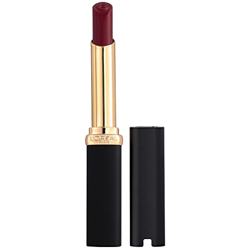 0071249658697 - LOREAL PARIS COLOUR RICHE INTENSE VOLUME MATTE LIPSTICK, LIP COLOR INFUSED WITH HYALURONIC ACID FOR UP TO 16HR ALL DAY COMFORT, LE PLUM DOMINANT, 0.06 OZ