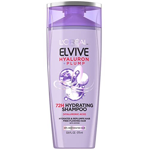 0071249665671 - LOREAL PARIS ELVIVE HYALURON PLUMP HYDRATING SHAMPOO FOR DEHYDRATED, DRY HAIR INFUSED WITH HYALURONIC ACID CARE COMPLEX, PARABEN-FREE, 12.6 FL OZ