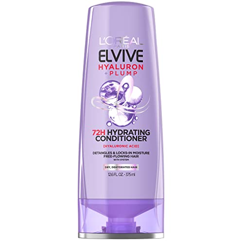 0071249666203 - LOREAL PARIS ELVIVE HYALURON PLUMP HYDRATING CONDITIONER FOR DEHYDRATED, DRY HAIR INFUSED WITH HYALURONIC ACID CARE COMPLEX, PARABEN-FREE, 12.6 FL OZ
