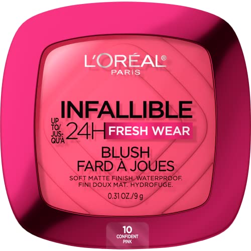0071249674673 - LOREAL PARIS INFALLIBLE® UP TO 24H FRESH WEAR SOFT MATTE BLUSH, LONG WEAR THAT RESISTS HEAT, WATER AND TRANSFER CONFIDENT PINK 1 KIT