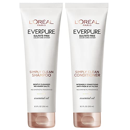 0071249678909 - LOREAL PARIS EVERPURE SULFATE FREE SIMPLY CLEAN SHAMPOO AND CONDITIONER SET, HYDRATING HAIR CARE WITH ROSEMARY ESSENTIAL OILS, 1 KIT (2 PRODUCTS)