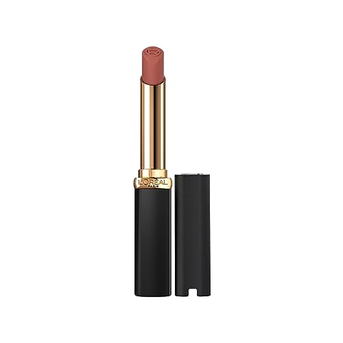 0071249682128 - LOREAL PARIS COLOUR RICHE INTENSE VOLUME MATTE LIPSTICK, LIP MAKEUP INFUSED WITH HYALURONIC ACID FOR UP TO 16HR WEAR, LE NUDE DEFIANT, 0.06 OZ