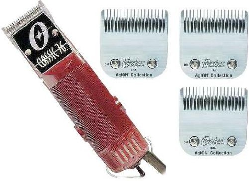 0712750740302 - NEW OSTER CLASSIC 76 HAIR CLIPPER 3-BLADES (BLADES SIZES ARE 000,1,00000)