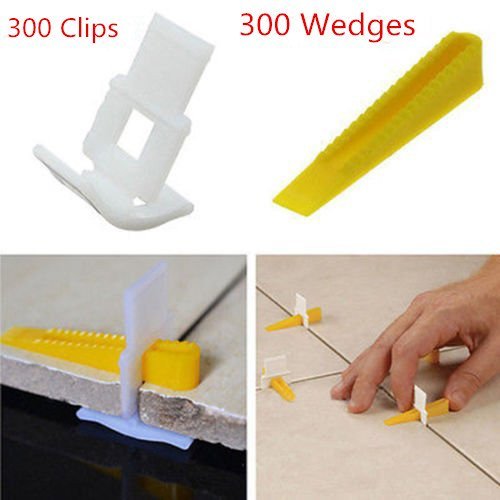 0712809548316 - WHOSEE 600 TILES LEVELER 300CLIPS + 300 WEDGES SPACERS LIPPAGE TILE LEVELING SYSTEM DIY