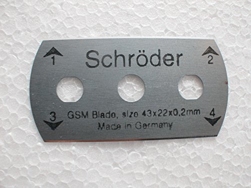 0712994962317 - THE BLADE MADE IN GERMANY SCHRODER BLADE FOR 100 SQCM ROUND SAMPLE CUTTER ROUND CARDBOARD /TEXTILE CARPET SAMPLE CUTTER,APPLYCATION WEIGHT TEST ,100 SQCM ( 1 BLADE)