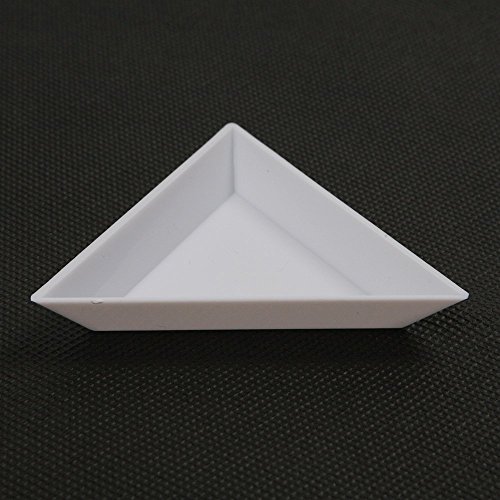 0713145697423 - PLASTIC TRIANGULAR BEAD SORTING TRAYS COUNTING DISH STORAGE DISPLAY PLATE PACK OF 10