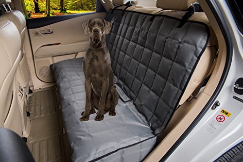 0713194341964 - HOMEYONE WATERPROOF DOG PET TRAVEL BENCH BACK SEAT COVER PROTECTOR QUILTED WASHABLE (GREY)