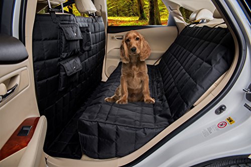0713194342039 - HOMEYONE TOTAL COVERAGE WATERPROOF DOG PET TRAVEL BACK SEAT COVER PAD (BLACK)