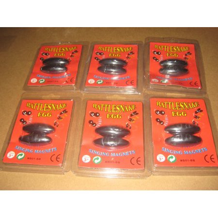 0713318999996 - SET OF 12 MAGNETIC RATTLE SNAKE EGGS. 6 PACKS WITH 2 IN EACH PACK