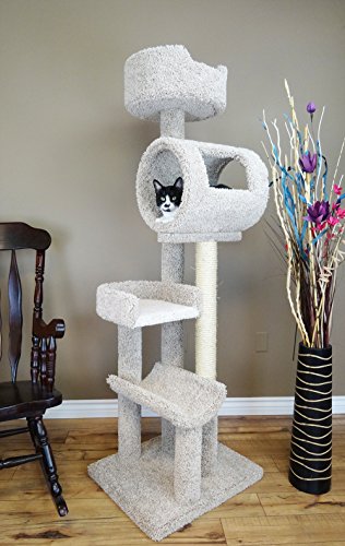0713325325672 - NEW CAT CONDOS 140003- SOLID WOOD CAT CLIMBING TOWER CAT TREE