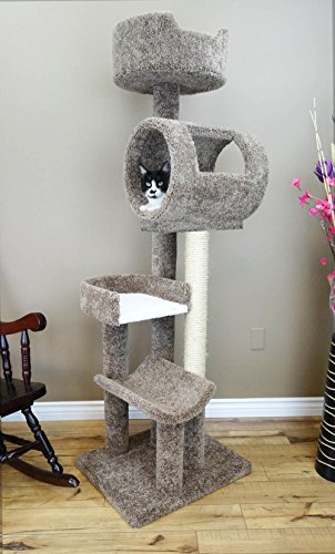 0713325325689 - NEW CAT CONDOS 140003- SOLID WOOD CAT CLIMBING TOWER CAT TREE