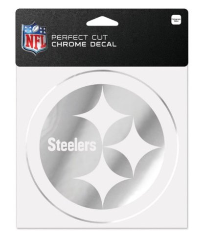 0713382519755 - NFL OFFICIALLY LICENSED PITTSBURGH STEELERS 6X6 PERFECT CUT CHROME DECAL