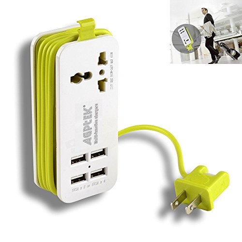0713382727730 - AGPTEK PORTABLE POWER STRIP TRAVEL CHARGER WITH 1 UNIVERSAL PLUGS WIDE RANGE OUT
