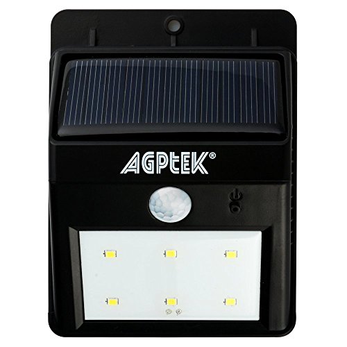 0713382740357 - AGPTEK 6 LED SOLAR POWERD WIRELESS LED SECURITY MOTION SENSOR LIGHT OUTDOOR WALL/GARDEN LAMP / MOTION SENSOR-DETECTOR ACTIVATED WITH DUSK TO DAWN DARK SENSING AUTO ON / OFF FUNCTION FOR PATIO, DECK, YARD, GARDEN, HOME, DRIVEWAY, STAIRS