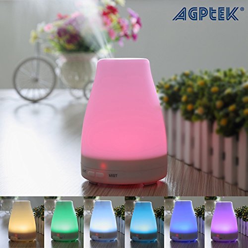 0713382790819 - AGPTEK PORTABLE ULTRASONIC AROMA HUMIDIFIER WITH 7 COLOR CHANGING LED LAMPS, MIST MODE ADJUSTMENT AND WATERLESS AUTO SHUT-OFF FUNCTION - FOR HOME, YOGA, OFFICE, SPA, BEDROOM, BABY ROOM