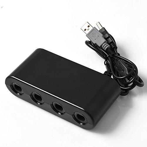0713382805308 - AGPTEK® USB GC CONTROLLER ADAPTER CONVERTER FOR WII U SUPER SMASH BROS, 4 PORTS
