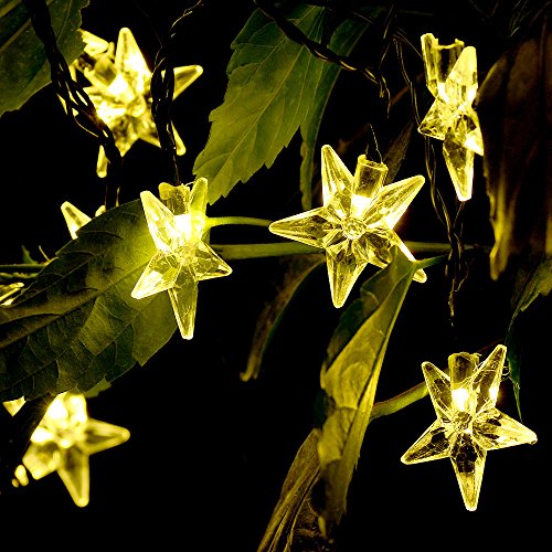 0713382809481 - OUTDOOR SOLAR STRING LIGHTS, AGPTEK® 6M 30 LED STAR SOLAR STRING LIGHTS FOR GARDEN PATIO PARTY WEDDING CHRISTMAS BIRTHDAY HOLIDAY PARTY DECORATION (WARM WHITE)