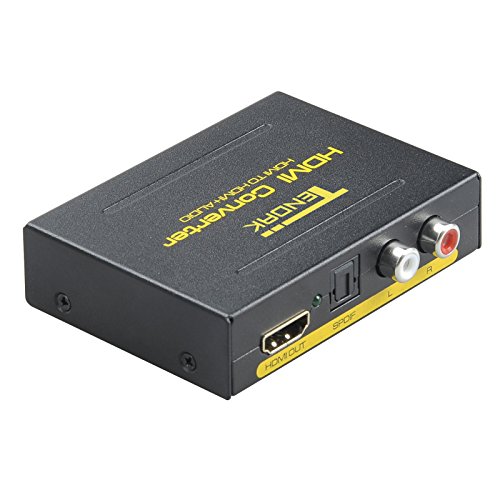 0713458973375 - TENDAK HDMI TO HDMI AND OPTICAL TOSLINK SPDIF + ANALOG RCA L / R STEREO AUDIO EXTRACTOR CONVERTER HDMI AUDIO SPLITTER ADAPTER(HDMI INPUT, HDMI + DIGITAL / ANALOG AUDIO OUTPUT)