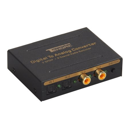0713458973719 - TENDAK DIGITAL OPTICAL AUDIO 2 TOSLINK SPDIF + 2 COAXIAL TO TOSLINK WITH ANALOG L/R RCA AND 3.5MM STEREO AUDIO SWITCHER