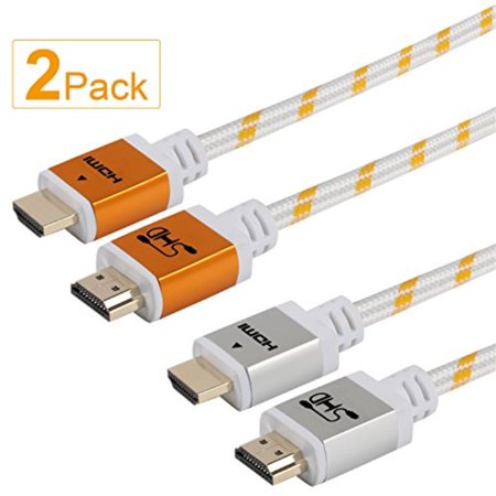 0713463446789 - SUPER HD 4K*2K ULTRA 2.0V HDMI CABLE SUPPORT 3D,ETHERNET,1080P,AND AUDIO RETURN CHANNEL(ARC) -6FEET -2PACK