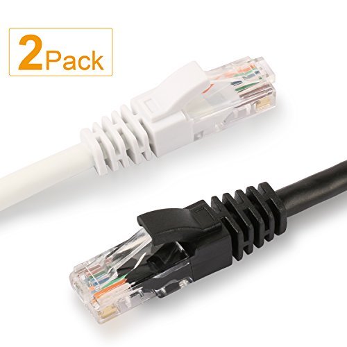 0713463446932 - SUPER HD CAT5E NETWORK ETHERNET PATCH CABLE UTP RJ45 COMPUTER NETWORK CORD - 2PACK 3FEET LAN CABLE