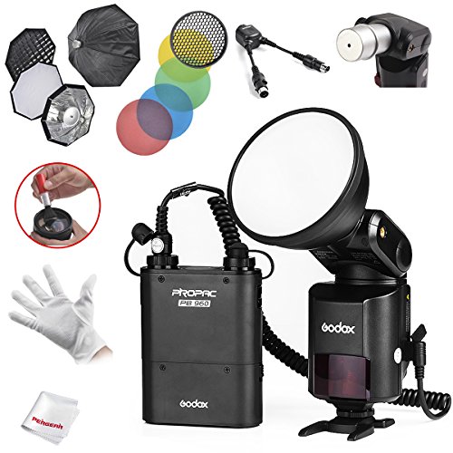 0713543692440 - GODOX AD360II-C 360WS GN80 TTL SPEEDLITE FLASH WITH 4500MAH BATTERY PACK AND PERGEAR CLEAN KIT FOR CANON (WITH SPECIAL LIGHT EFFECT ACCESSORIES)
