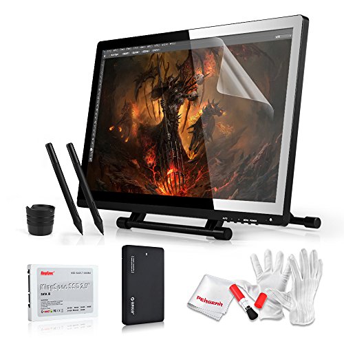 0713543693478 - PARBLO GT22 22 INCHES IPS HD 1920 X 1080 PEN DISPLAY GRAPHIC TABLET MONITOR WITH 32GB 2.5 SATA SSD SOLID STATE DRIVE, 2 RECHARGEABLE PENS FOR DRAWING