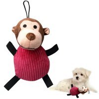 0713543962857 - CATO ROSE RED MONKEY SHORT PLUSH PUPPY TOY PULL SECTION