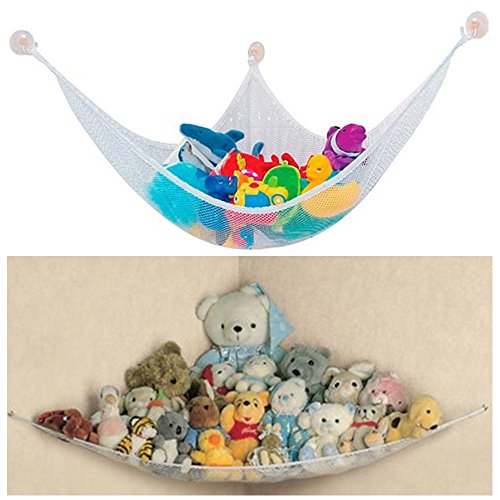 0713653905829 - TOY HAMMOCK EZYKOO STUFFED ANIMALS TOYS HANGING ORGANIZER PET NET WITH LARGE SIZE 70 X 47 FOR KIDS ROOM