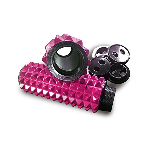 0713744427209 - ZEYU SPORTS PREMIUM FOAM ROLLER SET WITH NON-SLIP SURFACE - 2 ROLLERS, 2 DENSITY LEVELS & 3 CONTOURS - BEST FOR SELF-MYOFASCIAL RELEASE, DEEP TISSUE MASSAGE - TARGET TIGHT TENSE KNOTS IN MUSCLES(PINK)