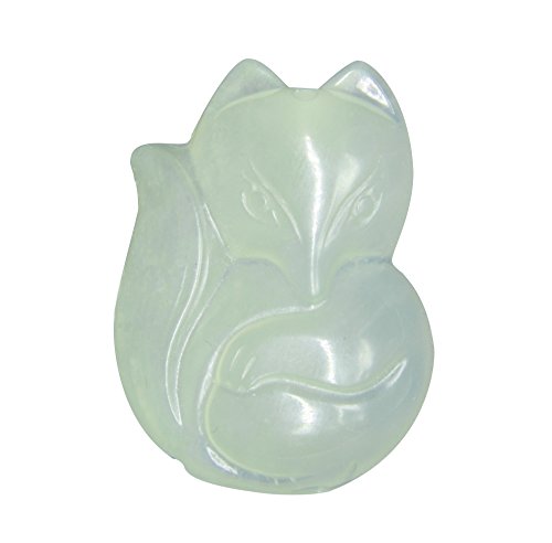 0713752139392 - NATURAL GREAD A GENUINE JADE CHINESE TRADITIONAL FOX PENDANT CHARM POWER ENERGY NEPHRITE NACKLACE