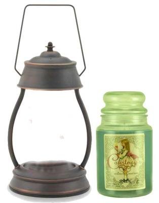 0713754973468 - HURRICANE OIL RUBBED BRONZE CANDLE WARMER GIFT SET - WARMER AND COURTNEYS 26 OZ JAR CANDLE - O CHRISTMAS TREE