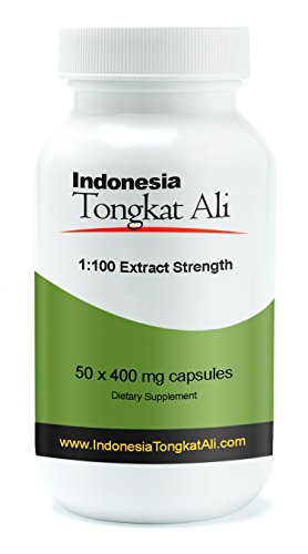 0713757426824 - NATURAL TESTOSTERONE BOOSTER - INDONESIA TONGKAT ALI EXTRACT (1:100 EXTRACT STRENGTH) - 50 CAPSULES - 400 MG PER CAPSULE