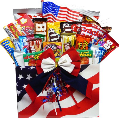 0713757907101 - ART OF APPRECIATION GIFT BASKETS ALL AMERICAN SNACKER CANDY AND JUNK FOOD BOX