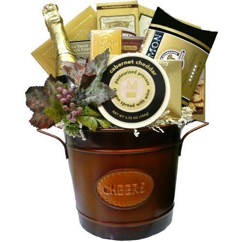 0713757912105 - ART OF APPRECIATION GIFT BASKETS CHEERS TO YOU GOURMET FOOD BASKET WITH SMOKED SALMON
