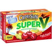 0713789003796 - CAPRISUN SUPER V FRUIT PUNCH FRUIT & VEGETABLE JUICE DRINK, 6 FL OZ, 10 COUNT(CASE OF 2)