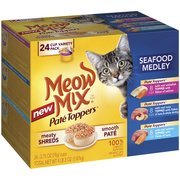 0713789013535 - MEOW MIX PATE TOPPERS SEAFOOD MEDLEY WET CAT FOOD VARIETY PACK, 2.75-OUNCE CUPS (PACK OF 24)(PACK OF 3)