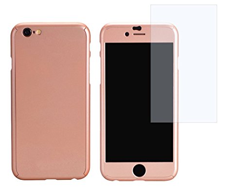 0713803867694 - GENERIC IPHONE 6 PLUS 6S PLUS CASE COVER HEAVY-DUTY SOFT TOUCH PROTECTIVE PREMIUM HARD SHELL SOLID PC 360° PROTECTION FOR APPLE IPHONE 6S PLUS 6PLUS 6SPLUS (ROSE GOLD)