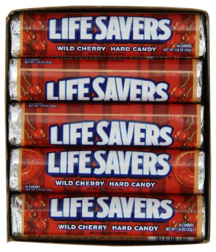 0713807607326 - LIFESAVERS CANDY WILD CHERRY - 14 PIECES / PACK, 20 PACKS