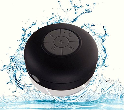 0713831006317 - GENERIC WIRELESS BLUETOOTH SPEAKER SUPER SUCTION CUP, PORTABLE, WATER RESISTANT FOR SHOWER, POOL, BOAT BEACH CAR, INDOOR/OUTDOOR FOR ALL BLUETOOTH DEVICES RECEIVE CALL HANDS FREE WITH MICROPHONE.ENJOY MUSIC!(BLACK)