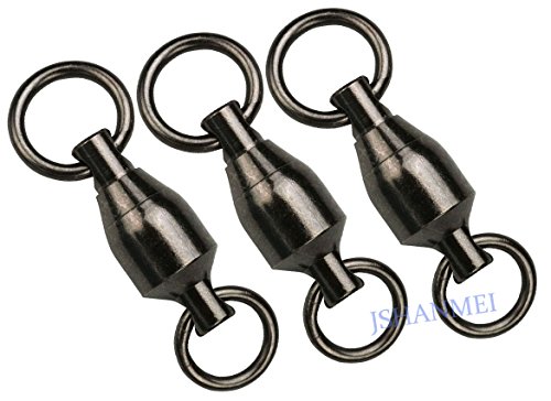0713831111127 - JSHANMEI 10, 30 PACKED 100% COPPER & STAINLESS STEEL HIGH STRENGTH BALL BEARING SWIVELS, WELDED RINGS FISHING TACKLE SWIVELS ACCESSORY CONNECTORS SALTWATER-35LB TO 390LB (SIZE 0 (35LB) 30 PACK)