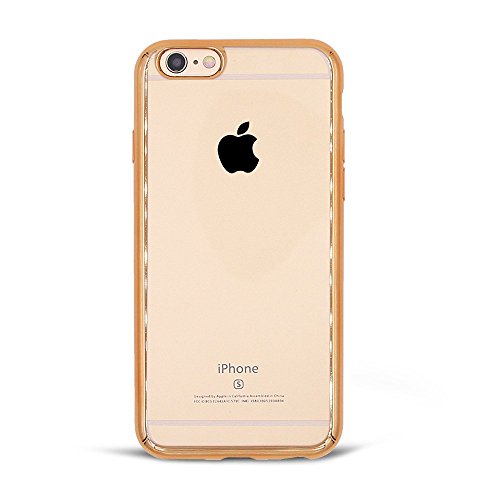 0713893294882 - IPHONE 6 AND 6S CASE,WEIKY, CLEAR BACK PANEL+ELECTROPLATE PLATING FRAME ,SCRATCH-RESISTANT USE SOFT SILICONE BACK COVER FOR APPLE IPHONE 6S/6 (SILVERY-CLEAR)