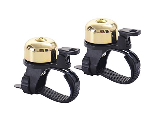 0713893518759 - WELLHOUSE FOLDING BIKE BELL MINI BICYCLE BELL ADJUSTABLE COPPER COATED PACK OF 2
