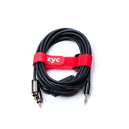 0714046188898 - ZYC 3.5MM MALE TO 2 X RCA MALE STEREO AUDIO CABLE(10 FEET) WITH LOW NOISE