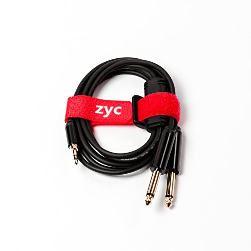 0714046188904 - ZYC STEREO CABLE SPLITTER 5FT Y-CABLE CORD 1/8 MALE TO DUAL 1/4 MALE