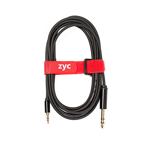 0714046190082 - ZYC AUDIO CABLE 10 FT MALE STEREO 1/8 MALE TO 1/4 WITH LEATHER FOR IPOD, LAPTOP,HOME THEATER DEVICES, AND AMPLIFIERS(10 FEET/3M)