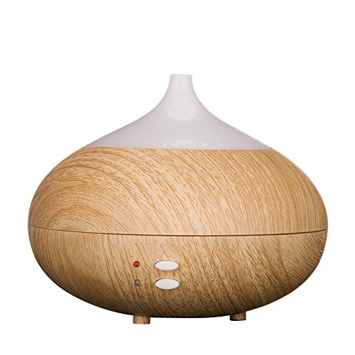 0714046457864 - 300ML ULTRASONIC COOL MIST HUMIDIFIER ,ESSENTIAL OIL AROMATHERAPY DIFFUSER WITH 7 COLORS LED AND WATERLESS AUTO SHUT-OFF FOR BABY STUDY YOGA SPA-LIGHT WOOD GRAIN